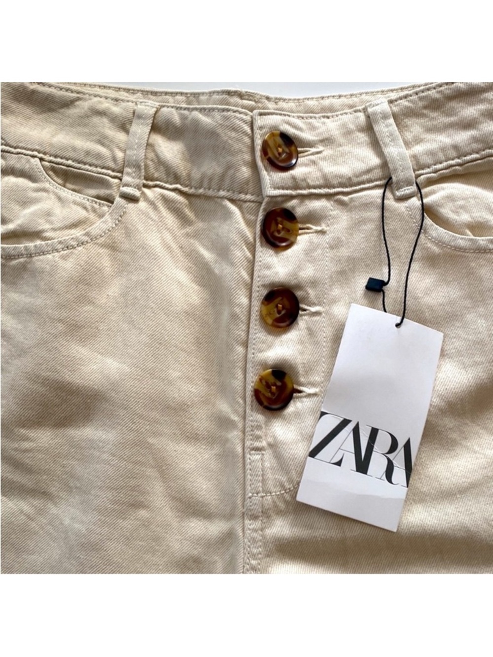 Zara Denim wide leg cargo pants - Picture 5 of 12